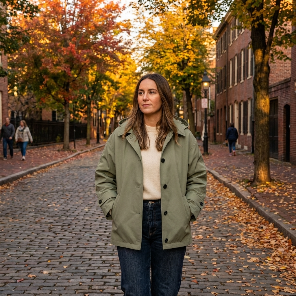 Pine Aurelia Women’s Hooded Jacket | Button Front, Relaxed Fit