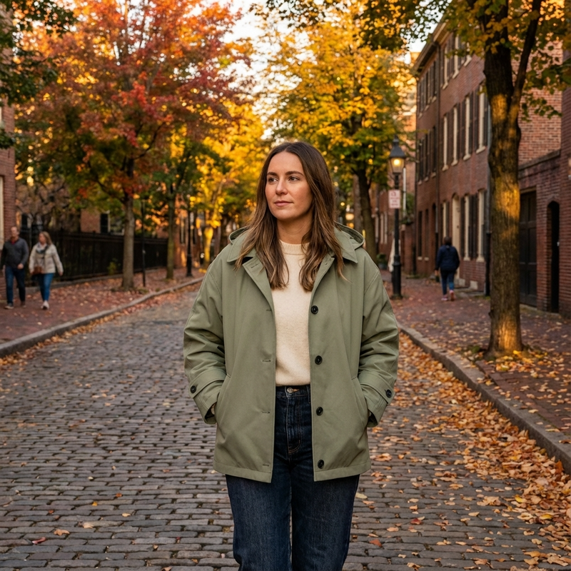 Pine Aurelia Women’s Hooded Jacket | Button Front, Relaxed Fit