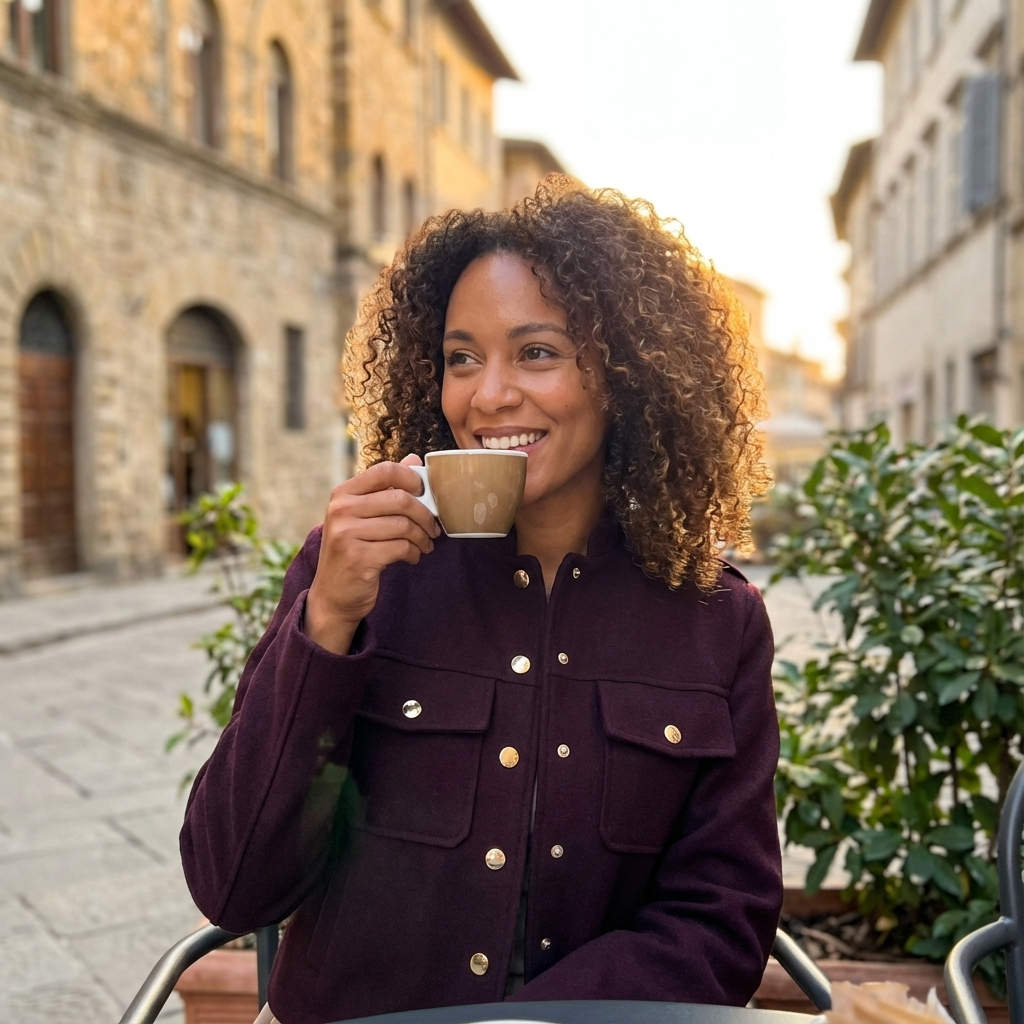 Chaqueta Cortada para Mujeres Seraphina | Frente con Botones, Bolsillos en el Pecho