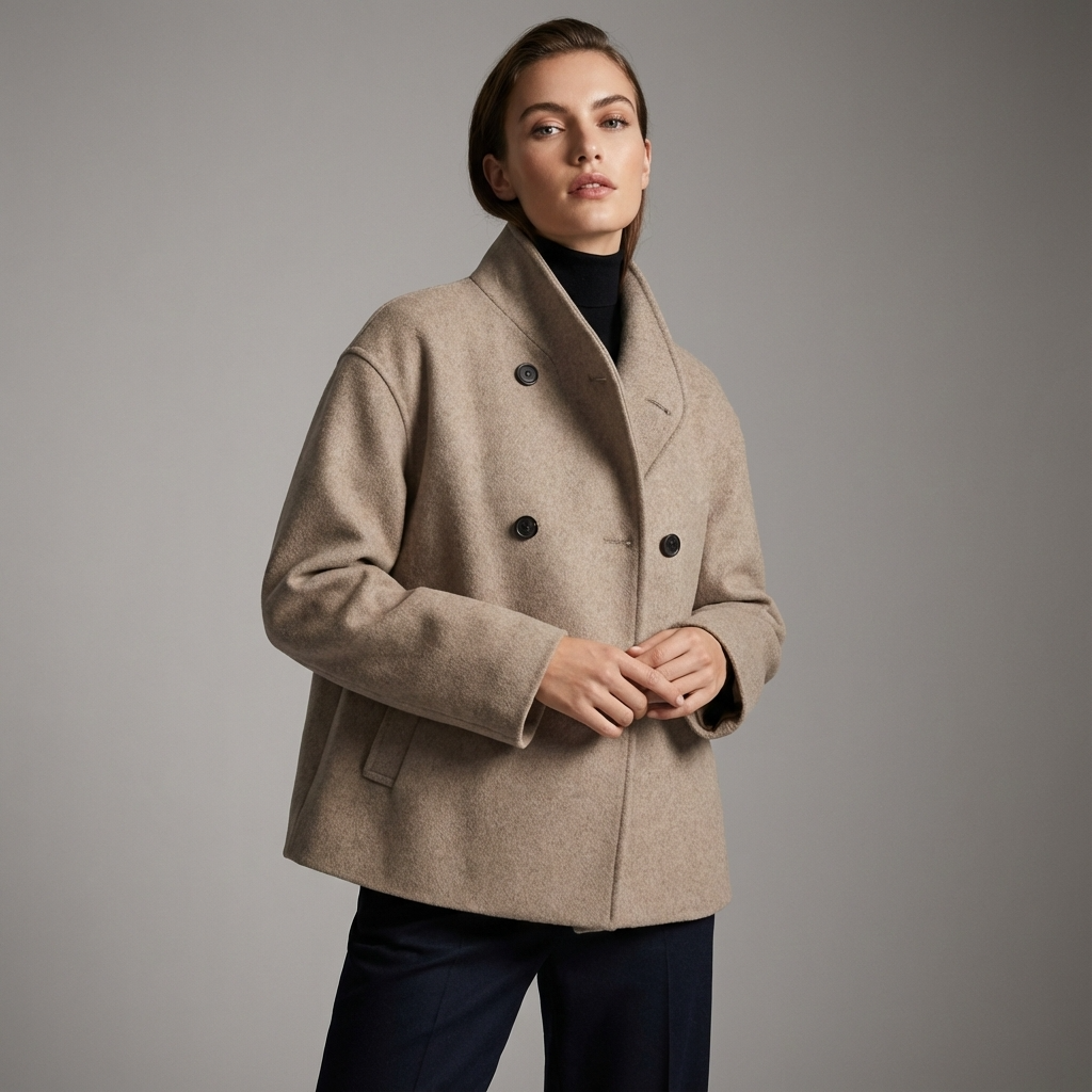 Liora Women’s Oversized Coat | Double-Breasted Front, Relaxed Silhouette