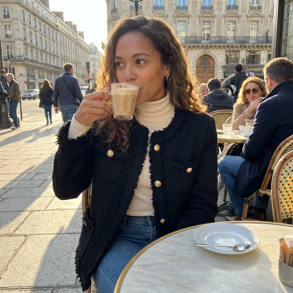 Isabella Women’s Vintage Jacket | Textured Finish, Button-Front Design