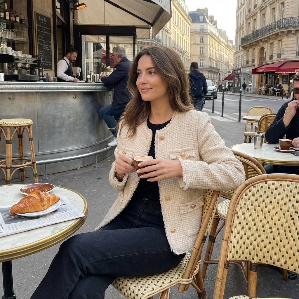 Isabella Women’s Vintage Jacket | Textured Finish, Button-Front Design