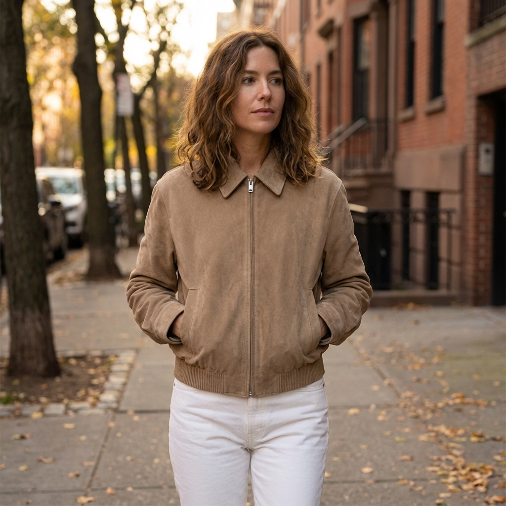 Ash Aurelia Women’s Bomber Jacket | Zip-Front, Cropped Length