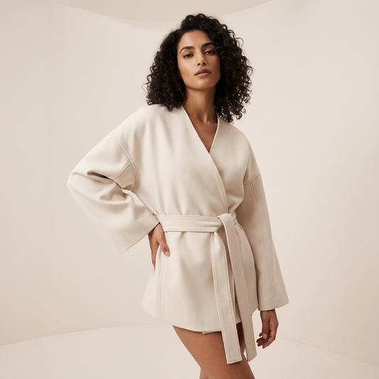 Arden Women’s Wrap Jacket | V-Neck, Tie Waist