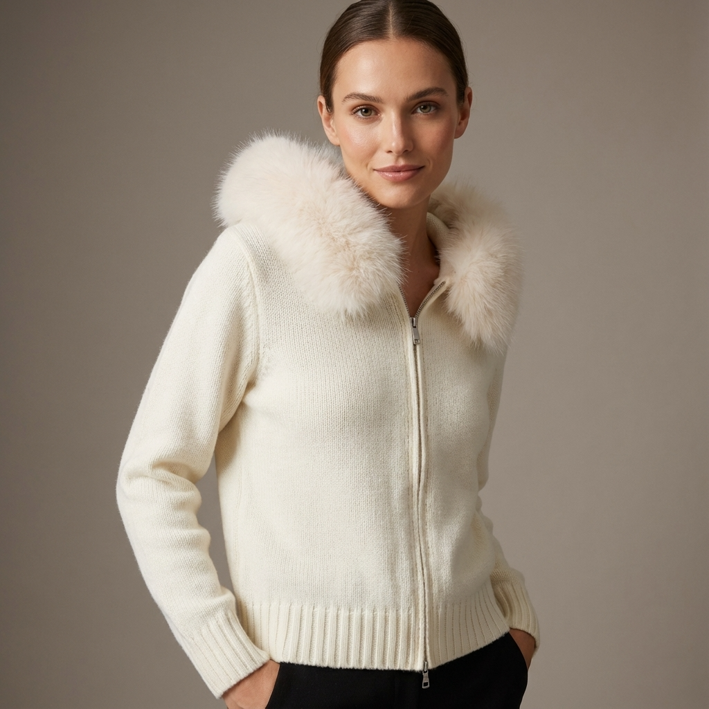 Pine Lyra Women’s Faux Fur Jacket | Oversized Hood, Plush Silhouette