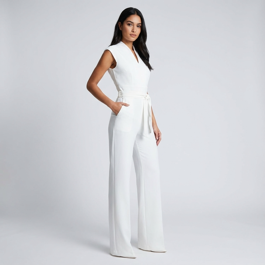 Grove Arden Women’s Sleeveless Jumpsuit | Wide Leg, Belted Waist
