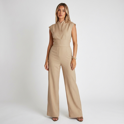 Grove Arden Women’s Sleeveless Jumpsuit | Wide Leg, Belted Waist