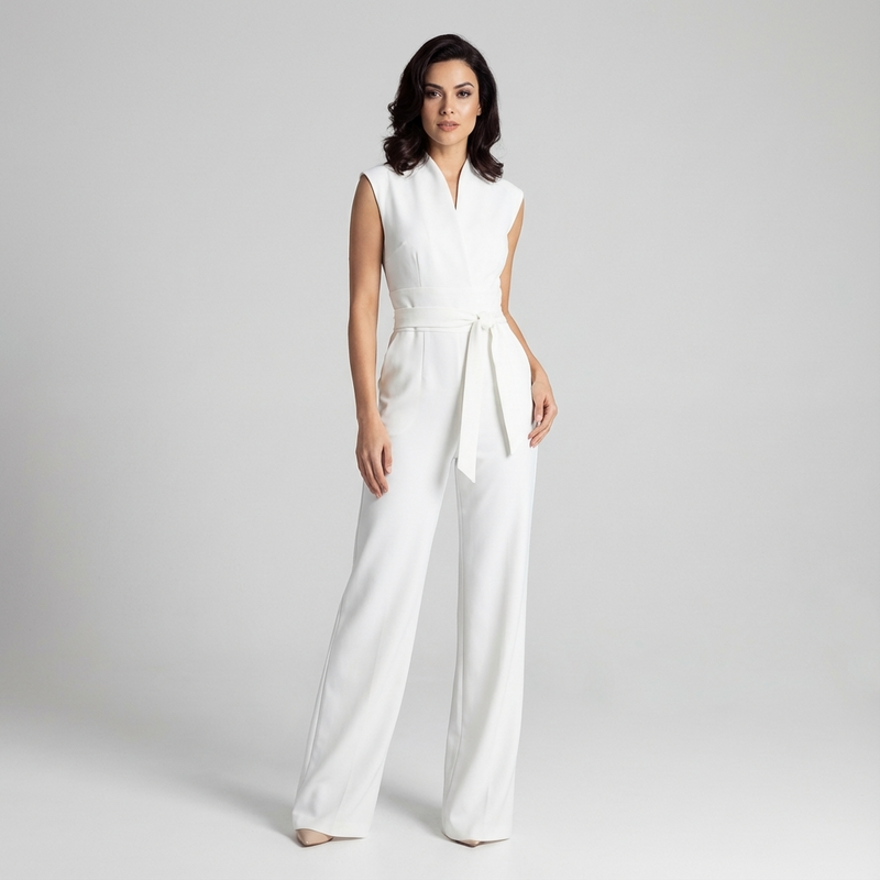 Grove Arden Women’s Sleeveless Jumpsuit | Wide Leg, Belted Waist