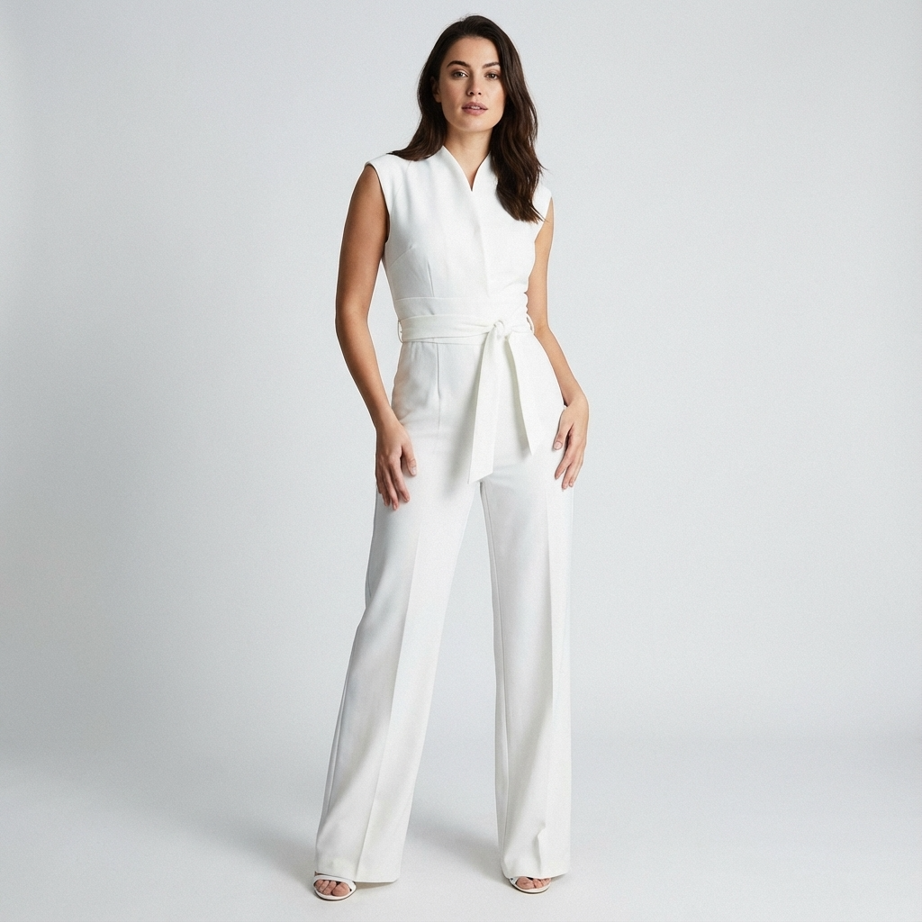 Grove Arden Women’s Sleeveless Jumpsuit | Wide Leg, Belted Waist