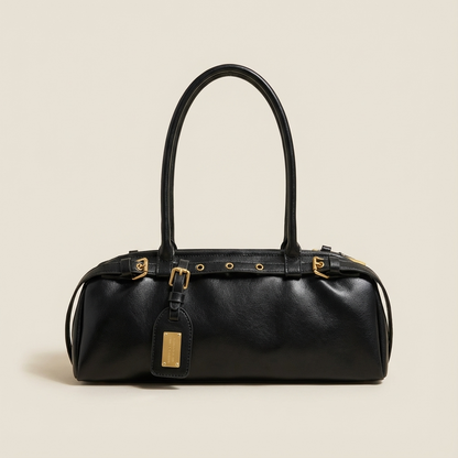 Camila Women’s Shoulder Bag | Cylindrical Shape, Buckle Strap Details