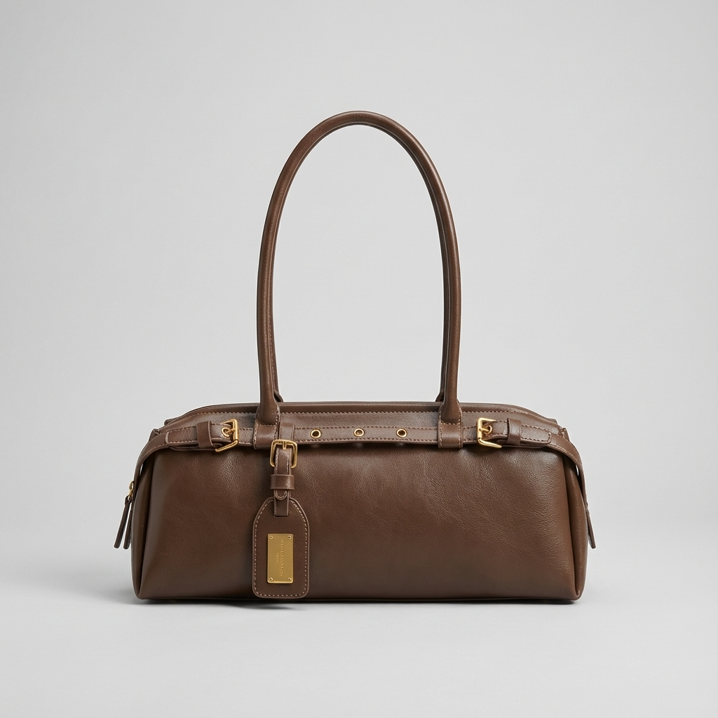 Camila Women’s Shoulder Bag | Cylindrical Shape, Buckle Strap Details