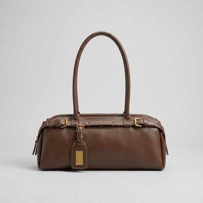 Camila Women’s Shoulder Bag | Cylindrical Shape, Buckle Strap Details