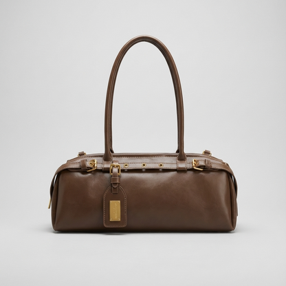 Camila Women’s Shoulder Bag | Cylindrical Shape, Buckle Strap Details