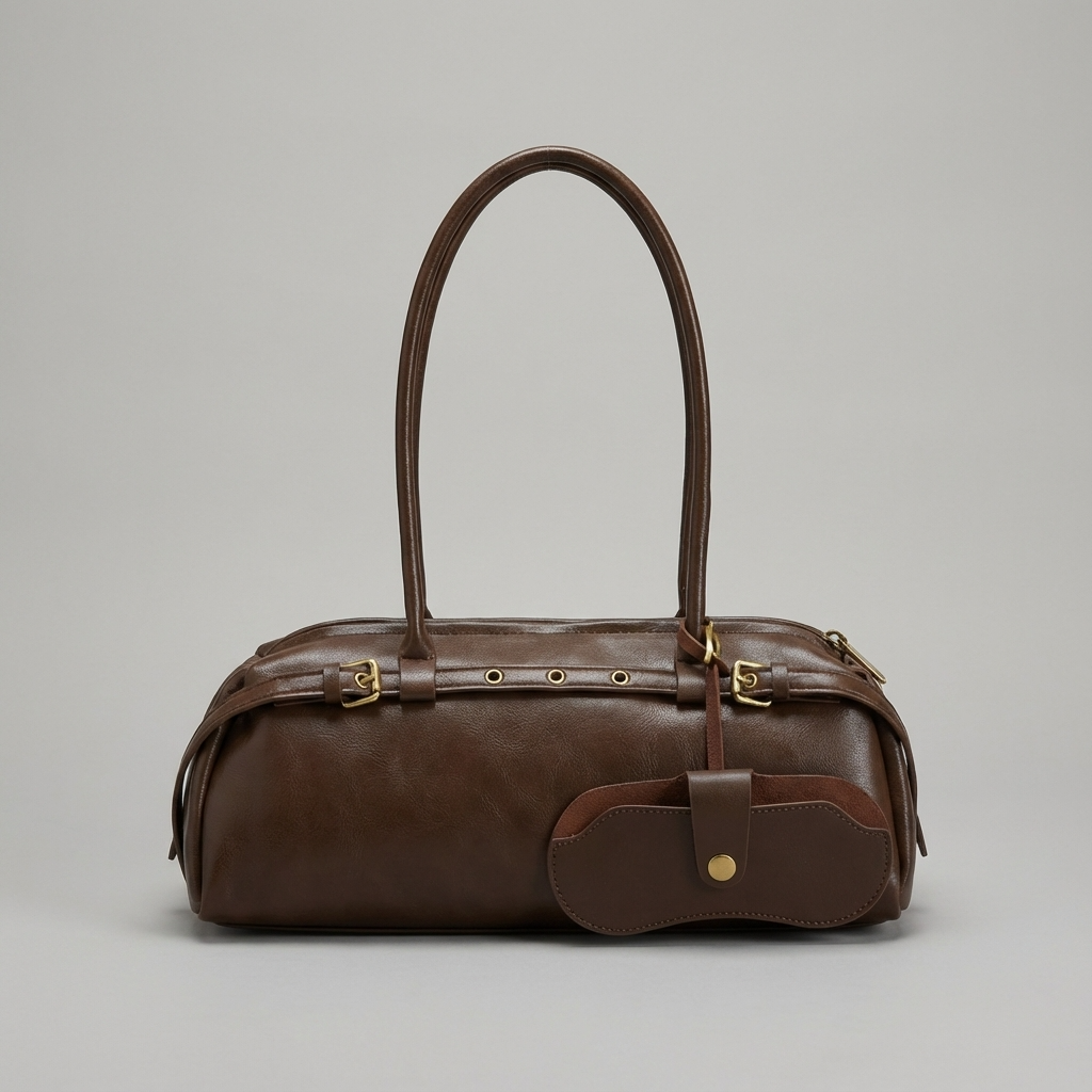 Cedar Noelle Women’s Shoulder Bag | Cylindrical Shape, Buckle Accents