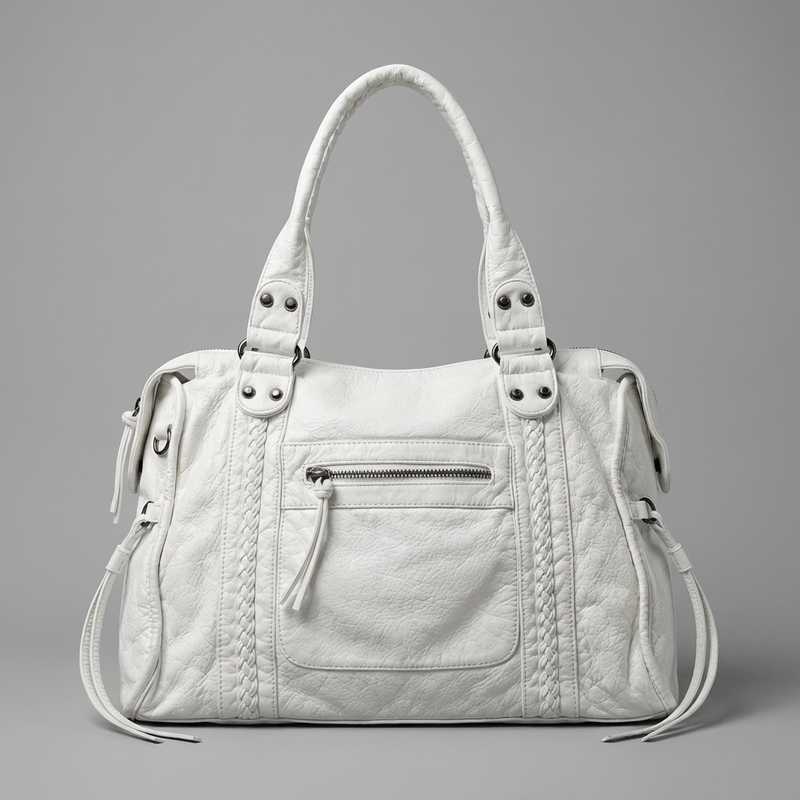 Rhea Women’s Shoulder City Bag | Braided Panel Design, Soft Carry Structure