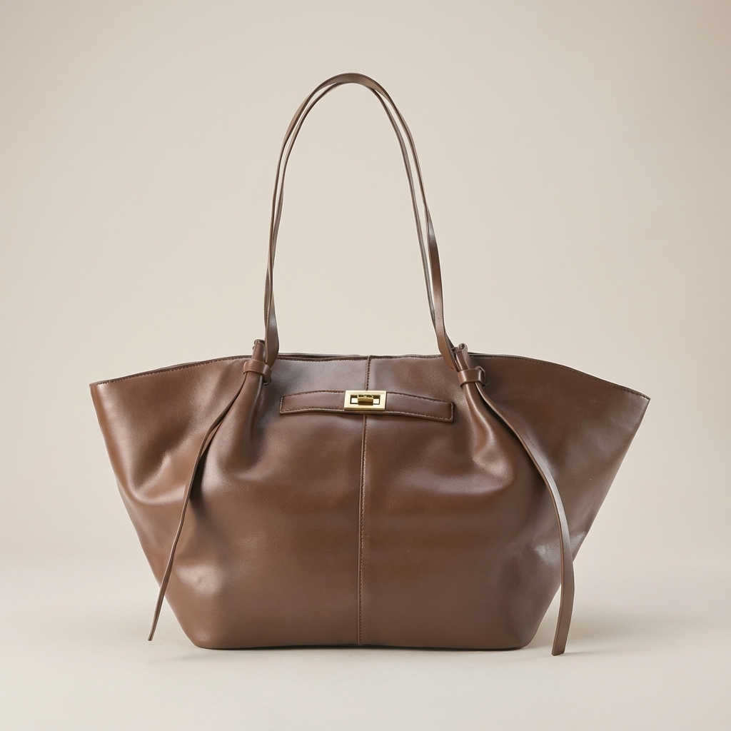 Ember Marielle Women’s Shopper Tote | Wide Silhouette, Turn-Lock Detail