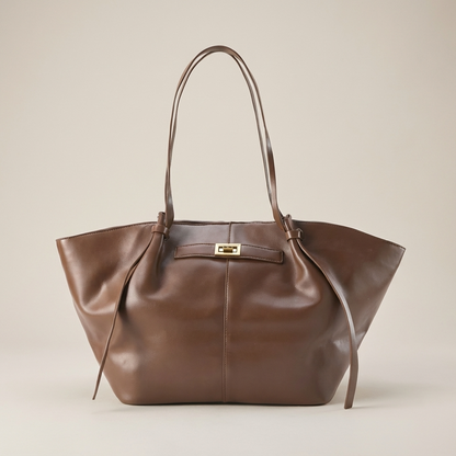 Ember Marielle Women’s Shopper Tote | Wide Silhouette, Turn-Lock Detail