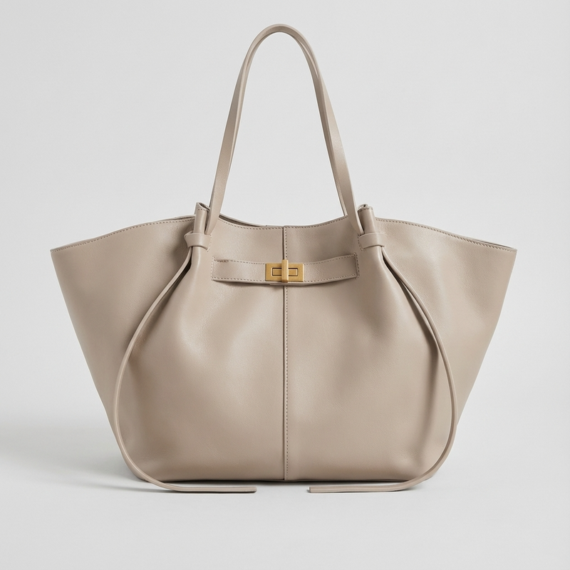 Ember Marielle Women’s Shopper Tote | Wide Silhouette, Turn-Lock Detail
