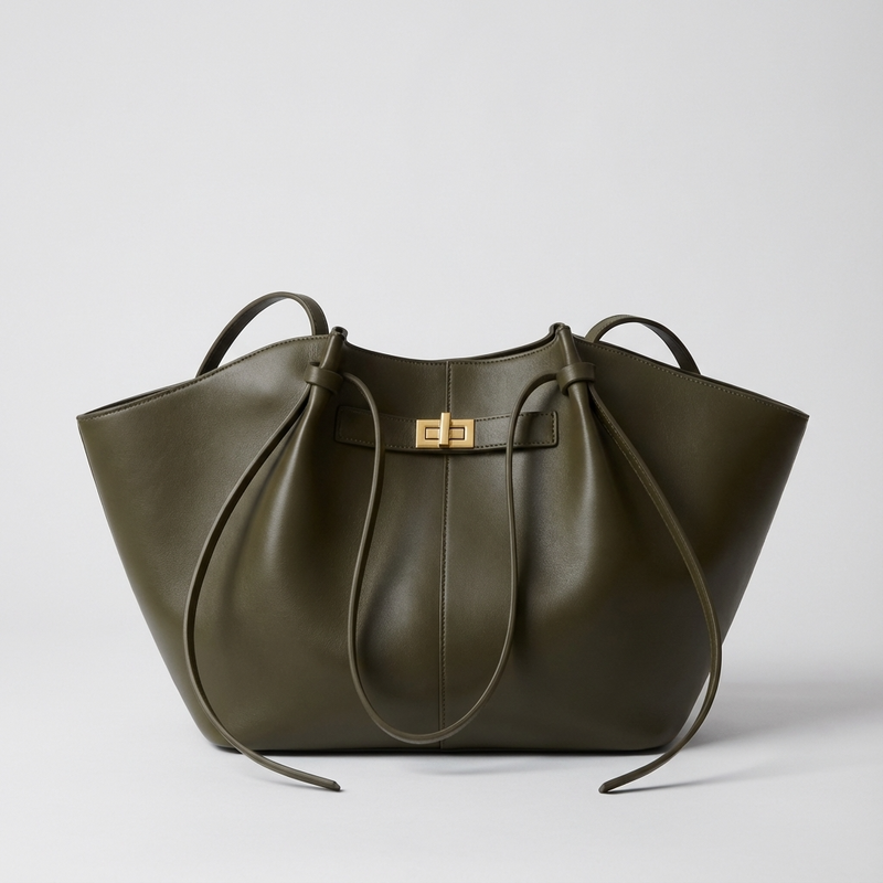 Ember Marielle Women’s Shopper Tote | Wide Silhouette, Turn-Lock Detail