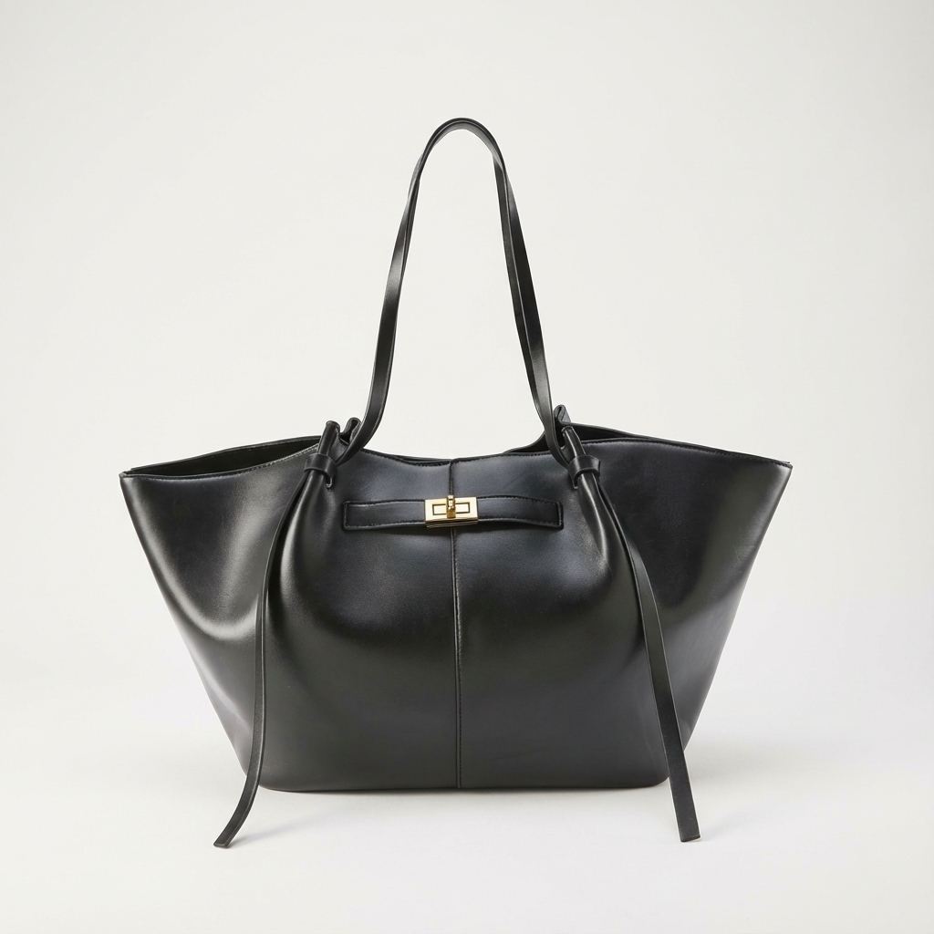 Ember Marielle Women’s Shopper Tote | Wide Silhouette, Turn-Lock Detail