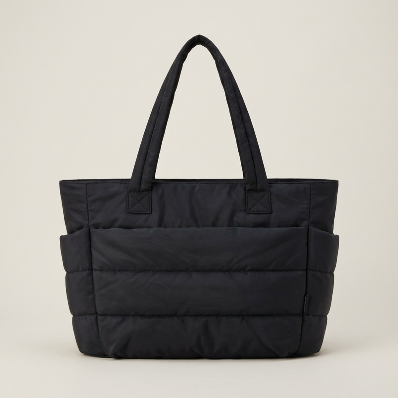 Wren Luma Women's Puffer Tote Bag | Quilted Nylon, Side Pockets