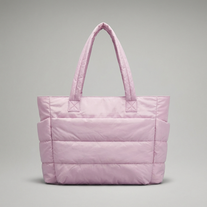 Wren Luma Women's Puffer Tote Bag | Quilted Nylon, Side Pockets