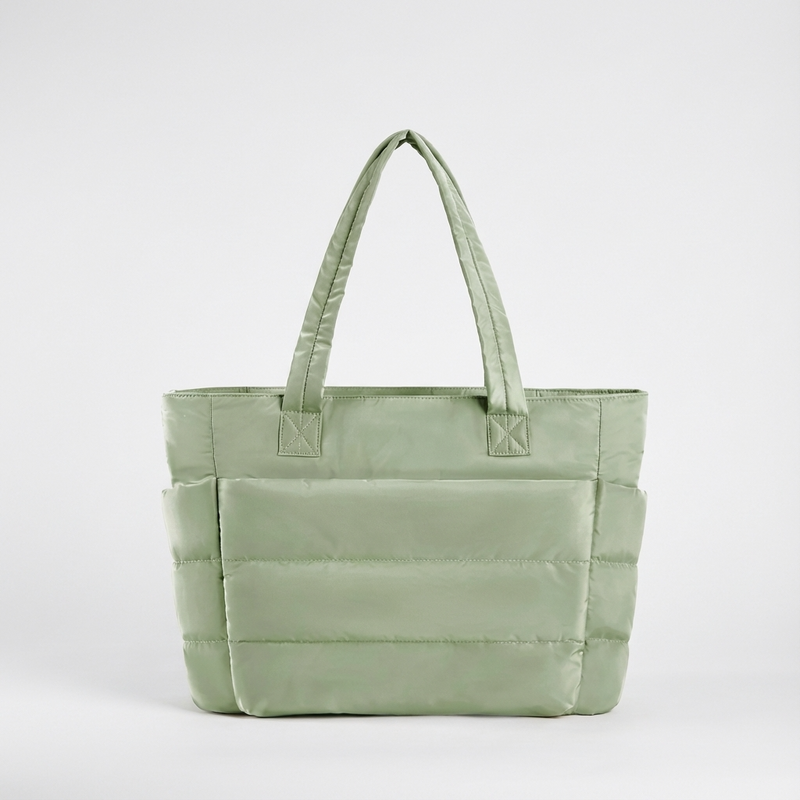 Wren Luma Women's Puffer Tote Bag | Quilted Nylon, Side Pockets