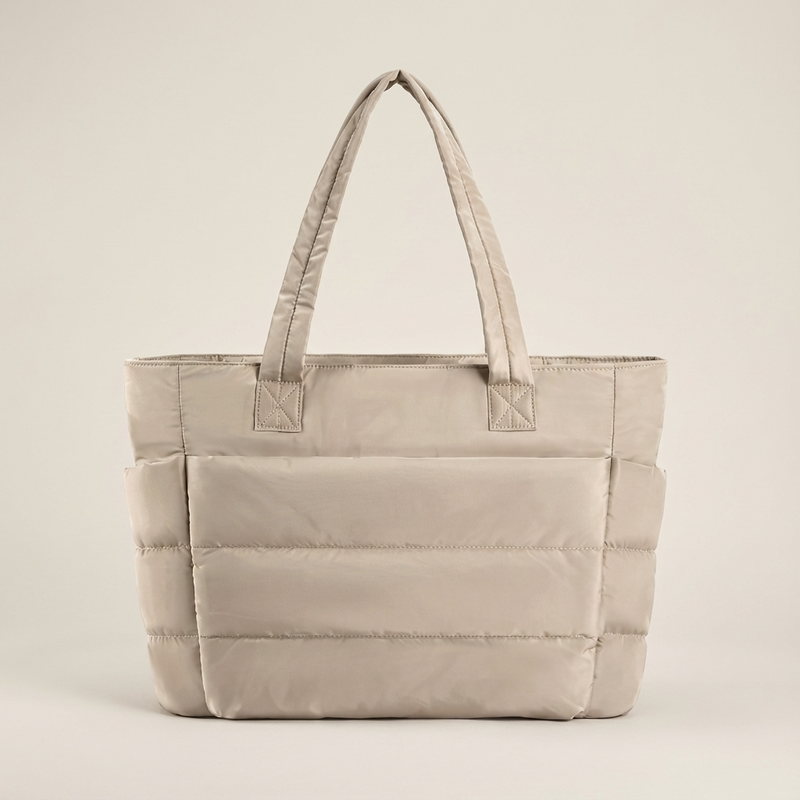 Wren Luma Women's Puffer Tote Bag | Quilted Nylon, Side Pockets