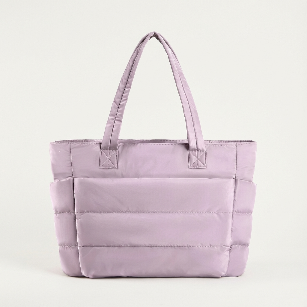 Wren Luma Women's Puffer Tote Bag | Quilted Nylon, Side Pockets