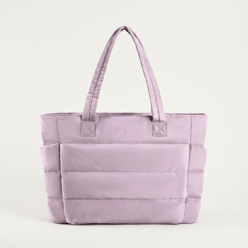 Wren Luma Women's Puffer Tote Bag | Quilted Nylon, Side Pockets