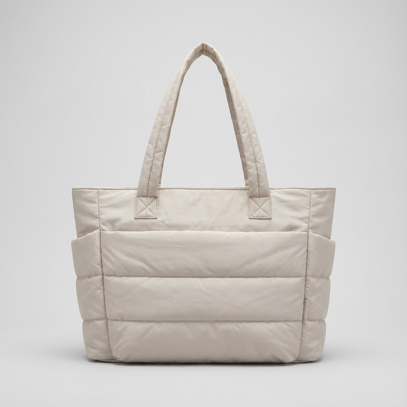 Wren Luma Women's Puffer Tote Bag | Quilted Nylon, Side Pockets