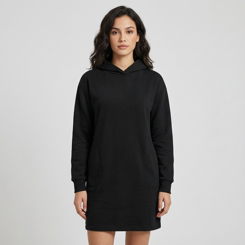 Nyra Women’s Hoodie Dress | Relaxed Fit, Front Pouch Pocket