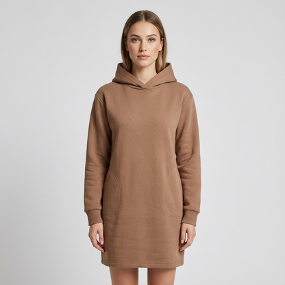Nyra Women’s Hoodie Dress | Relaxed Fit, Front Pouch Pocket