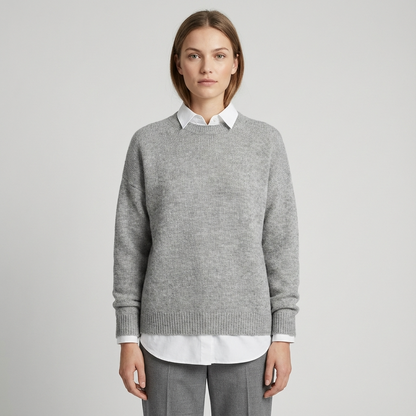 Pull tricoté pour femmes Seraphine | Col rond, manches longues