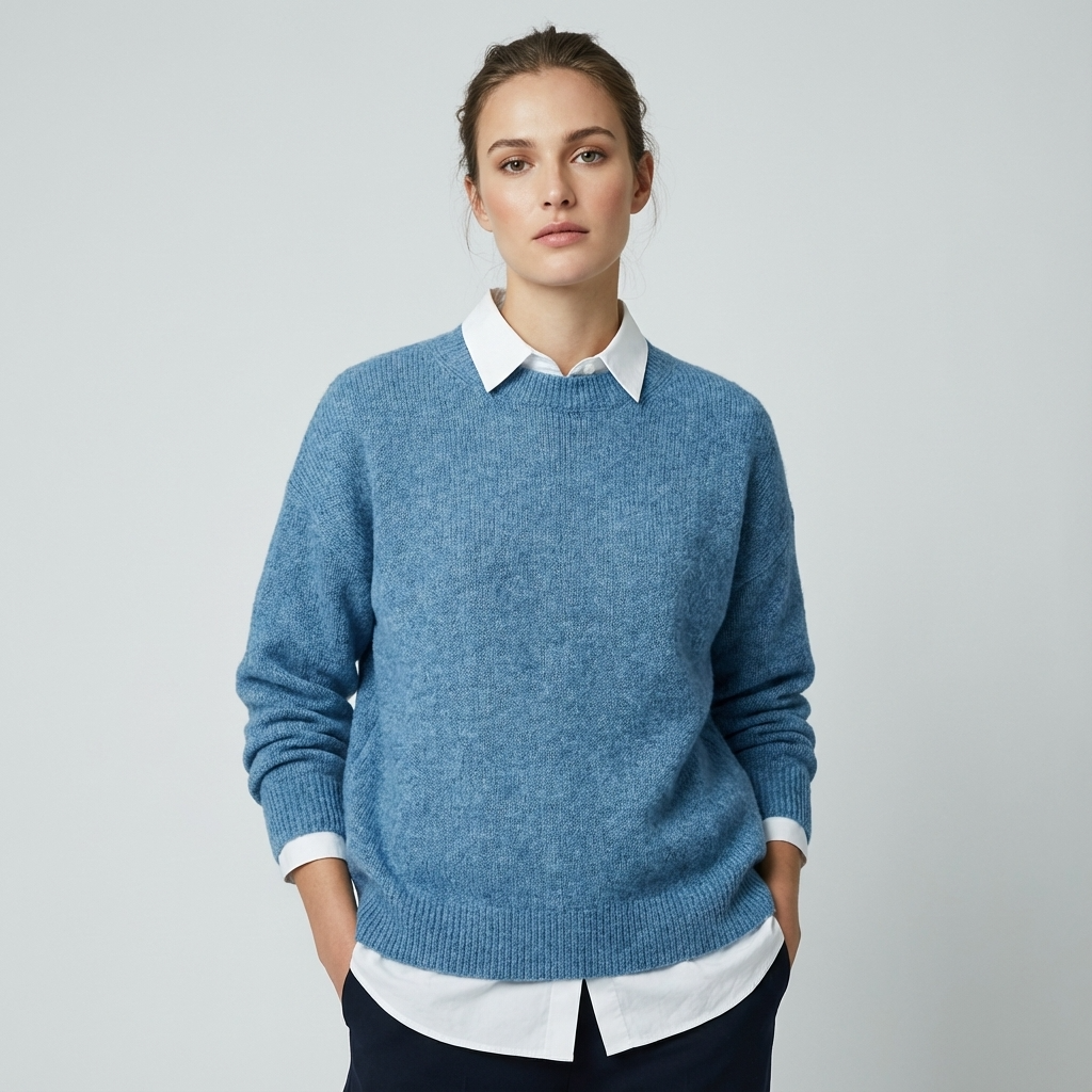 Pull tricoté pour femmes Seraphine | Col rond, manches longues