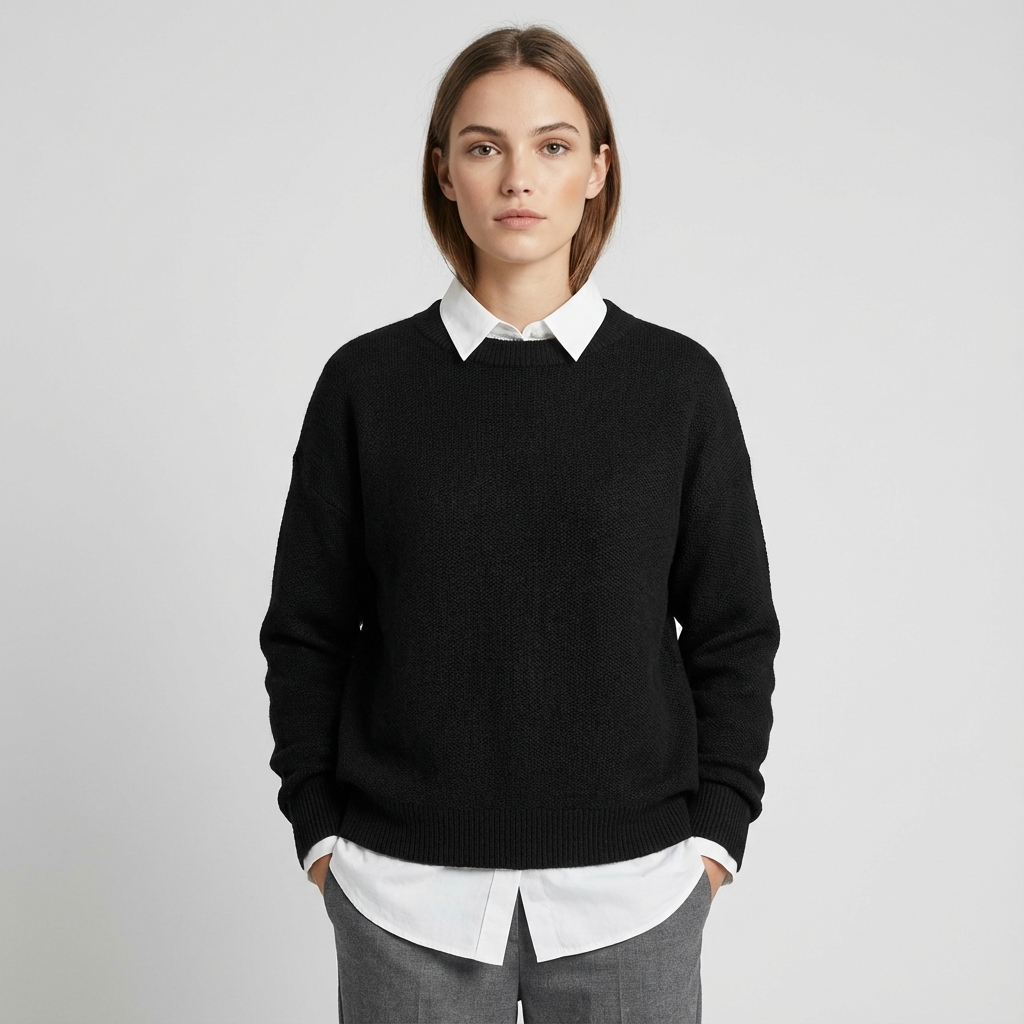 Pull tricoté pour femmes Seraphine | Col rond, manches longues