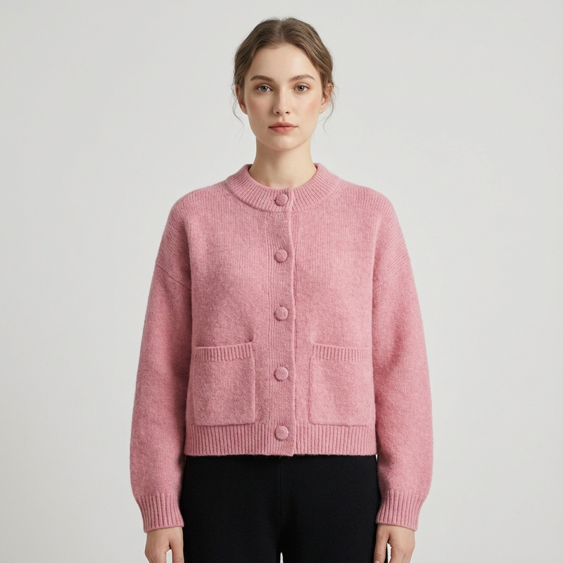 Calyra Women’s Knitted Cardigan | Button-Front, Patch Pockets