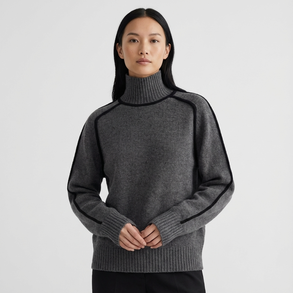 Quarry Luna Women's High-Neck Sweater | Long Sleeves, Relaxed Tailored Fit