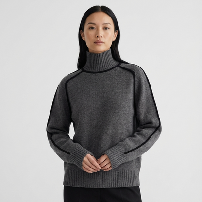 Quarry Luna Women's High-Neck Sweater | Long Sleeves, Relaxed Tailored Fit