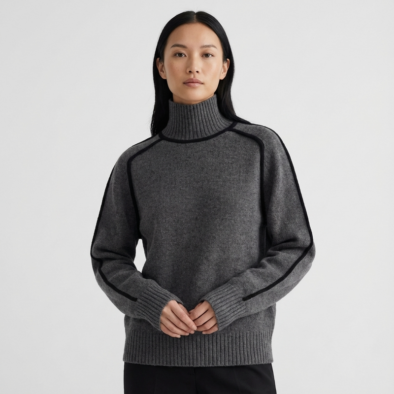 Quarry Luna Women's High-Neck Sweater | Long Sleeves, Relaxed Tailored Fit