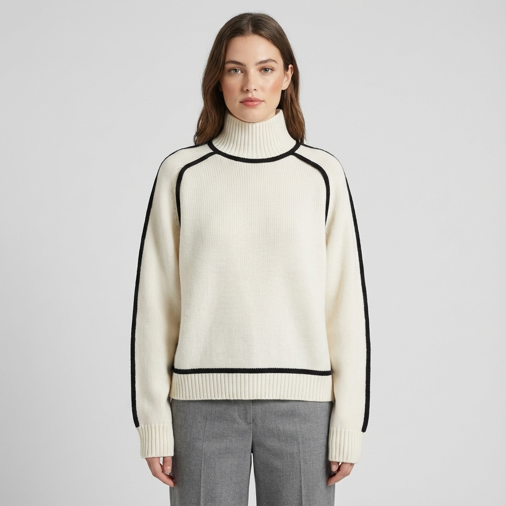 Quarry Luna Women's High-Neck Sweater | Long Sleeves, Relaxed Tailored Fit