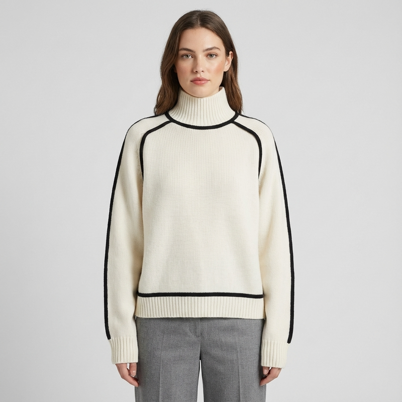 Quarry Luna Women's High-Neck Sweater | Long Sleeves, Relaxed Tailored Fit