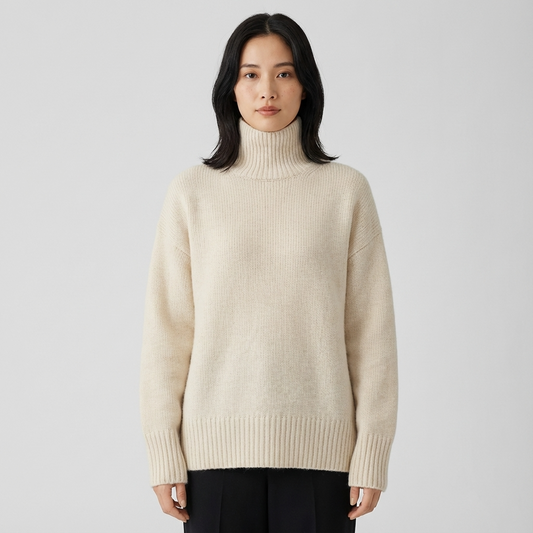 Seren Women’s Turtleneck Sweater | High Neck, Long Sleeve