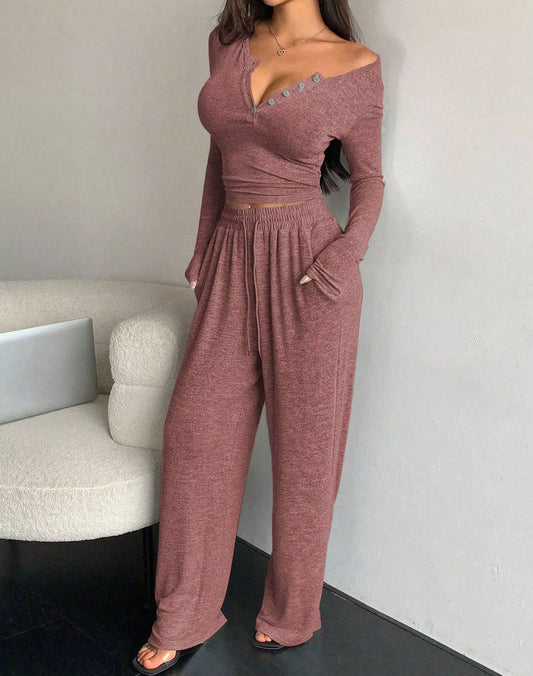 Sienna Women's Wide Leg Trousers - styled view