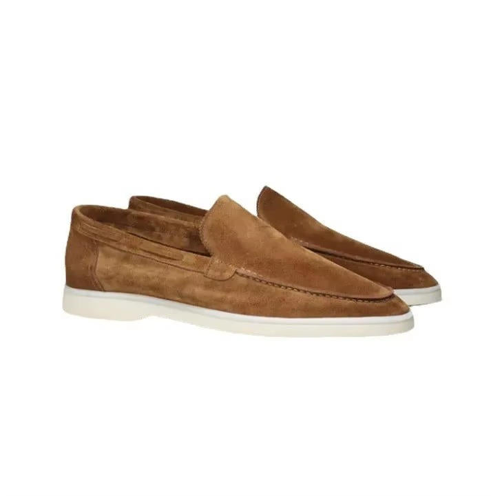 Elias Men's Suede Loafers - styled view