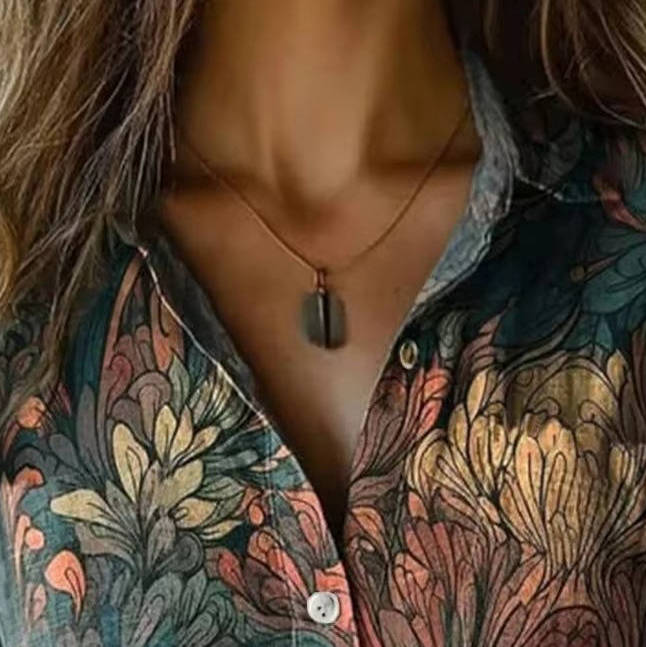 June Women's Floral Blouse - full-length view