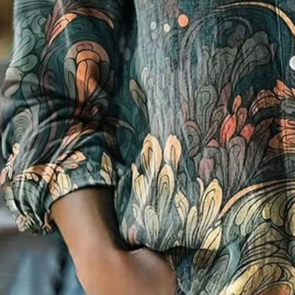 June Women's Floral Blouse - flat lay