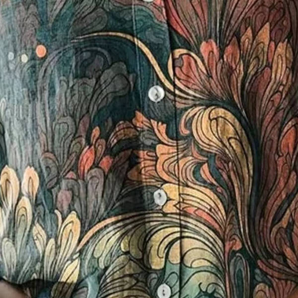 June Women's Floral Blouse - close-up detail