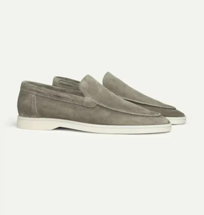 Elias Men's Suede Loafers - shown in use