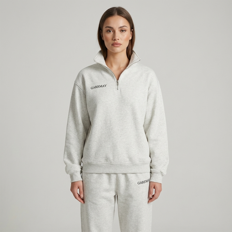 Ensemble survêtement Avery pour femme | Haut à demi-fermeture éclair, pantalon à taille élastique